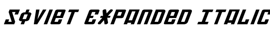 Soviet Expanded Italic - Download Thousands of Free Fonts at FontZone.net