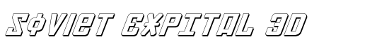 Soviet ExpItal 3D - Download Thousands of Free Fonts at FontZone.net