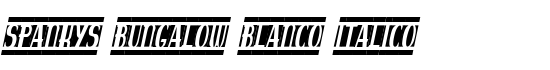 spankys bungalow blanco italico - Download Thousands of Free Fonts at FontZone.net