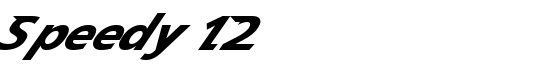 Speedy 12 - Download Thousands of Free Fonts at FontZone.net