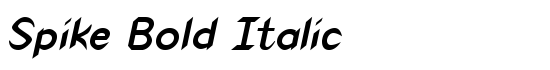 Spike Bold Italic - Download Thousands of Free Fonts at FontZone.net