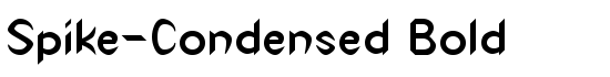 Spike-Condensed Bold - Download Thousands of Free Fonts at FontZone.net