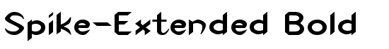Spike-Extended Bold - Download Thousands of Free Fonts at FontZone.net