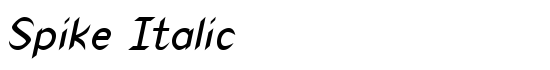 Spike Italic - Download Thousands of Free Fonts at FontZone.net