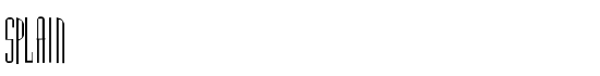Splain - Download Thousands of Free Fonts at FontZone.net