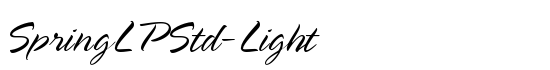 SpringLPStd-Light - Download Thousands of Free Fonts at FontZone.net
