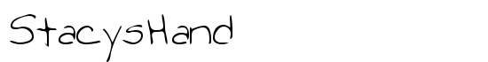 StacysHand - Download Thousands of Free Fonts at FontZone.net