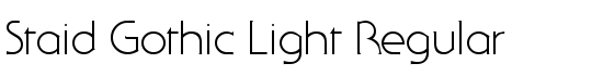 Staid Gothic Light Regular - Download Thousands of Free Fonts at FontZone.net