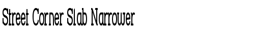 Street Corner Slab Narrower - Download Thousands of Free Fonts at FontZone.net