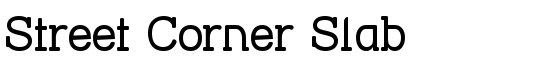Street Corner Slab - Download Thousands of Free Fonts at FontZone.net