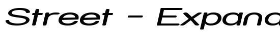 Street - Expanded Italic - Download Thousands of Free Fonts at FontZone.net