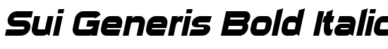Sui Generis Bold Italic - Download Thousands of Free Fonts at FontZone.net