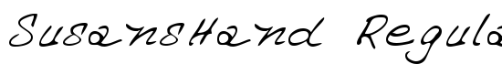 SusansHand Regular - Download Thousands of Free Fonts at FontZone.net