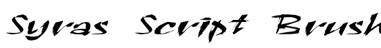 Syras Script Brush - Download Thousands of Free Fonts at FontZone.net