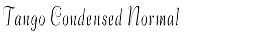 Tango Condensed Normal - Download Thousands of Free Fonts at FontZone.net