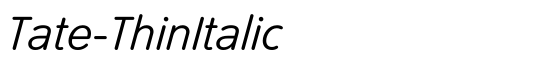 Tate-ThinItalic - Download Thousands of Free Fonts at FontZone.net