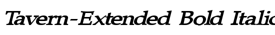 Tavern-Extended Bold Italic - Download Thousands of Free Fonts at FontZone.net