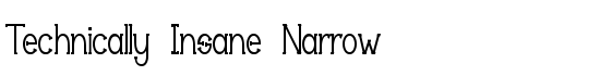 Technically Insane Narrow - Download Thousands of Free Fonts at FontZone.net