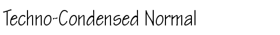 Techno-Condensed Normal - Download Thousands of Free Fonts at FontZone.net