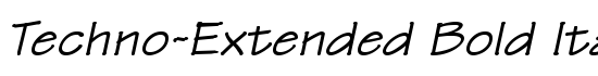 Techno-Extended Bold Italic - Download Thousands of Free Fonts at FontZone.net