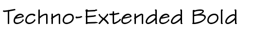 Techno-Extended Bold - Download Thousands of Free Fonts at FontZone.net