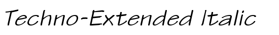 Techno-Extended Italic - Download Thousands of Free Fonts at FontZone.net
