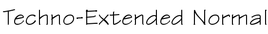 Techno-Extended Normal - Download Thousands of Free Fonts at FontZone.net