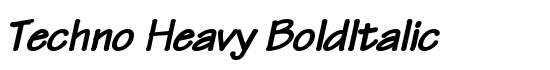 Techno Heavy BoldItalic - Download Thousands of Free Fonts at FontZone.net