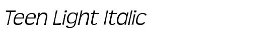 Teen Light Italic - Download Thousands of Free Fonts at FontZone.net