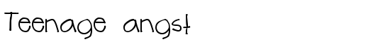 Teenage angst - Download Thousands of Free Fonts at FontZone.net