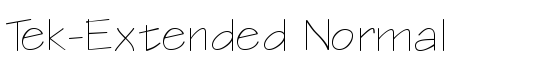Tek-Extended Normal - Download Thousands of Free Fonts at FontZone.net