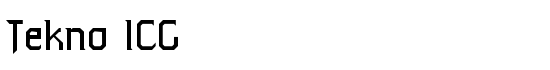 Tekno ICG - Download Thousands of Free Fonts at FontZone.net