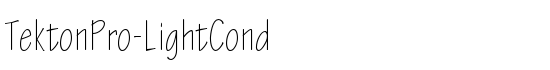 TektonPro-LightCond - Download Thousands of Free Fonts at FontZone.net
