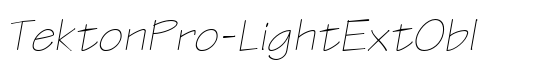 TektonPro-LightExtObl - Download Thousands of Free Fonts at FontZone.net