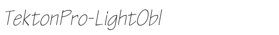 TektonPro-LightObl - Download Thousands of Free Fonts at FontZone.net