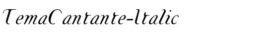 TemaCantante-Italic - Download Thousands of Free Fonts at FontZone.net