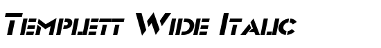 Templett Wide Italic - Download Thousands of Free Fonts at FontZone.net