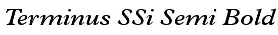 Terminus SSi Semi Bold Italic - Download Thousands of Free Fonts at FontZone.net