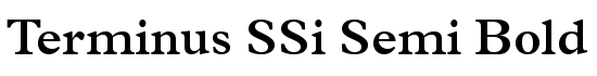 Terminus SSi Semi Bold - Download Thousands of Free Fonts at FontZone.net