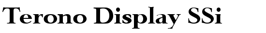 Terono Display SSi - Download Thousands of Free Fonts at FontZone.net