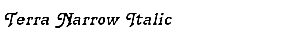 Terra Narrow Italic - Download Thousands of Free Fonts at FontZone.net