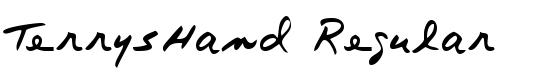 TerrysHand Regular - Download Thousands of Free Fonts at FontZone.net