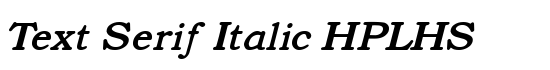 Text Serif Italic HPLHS - Download Thousands of Free Fonts at FontZone.net