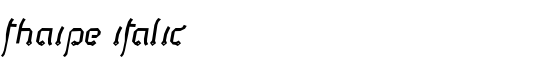 Thaipe Italic - Download Thousands of Free Fonts at FontZone.net