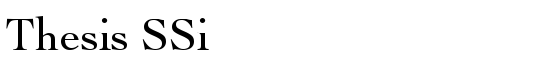 Thesis SSi - Download Thousands of Free Fonts at FontZone.net