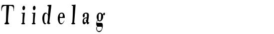 Tiidelag - Download Thousands of Free Fonts at FontZone.net