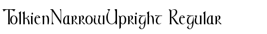 TolkienNarrowUpright Regular - Download Thousands of Free Fonts at FontZone.net