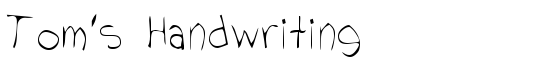 Tom's Handwriting - Download Thousands of Free Fonts at FontZone.net