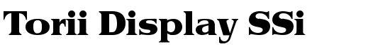 Torii Display SSi - Download Thousands of Free Fonts at FontZone.net