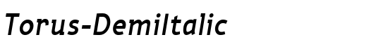 Torus-DemiItalic - Download Thousands of Free Fonts at FontZone.net
